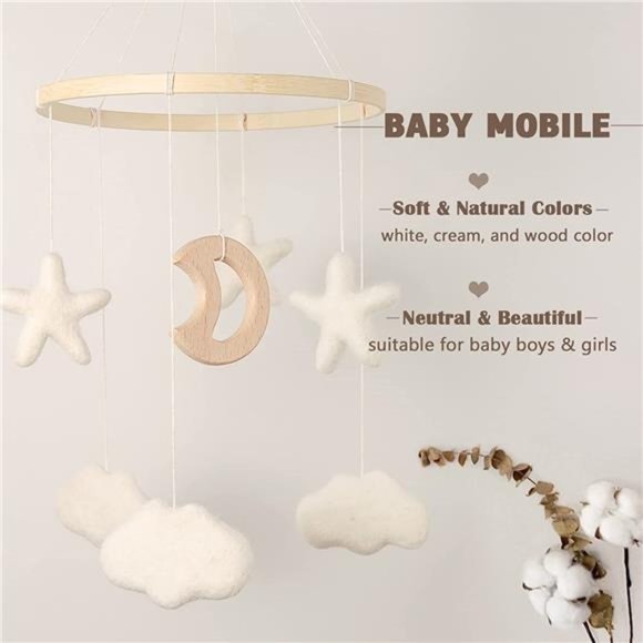 Mobile for Crib - Baby Mobile for Crib - Crib Mobile for Girls, Boys - Picture 3 of 6